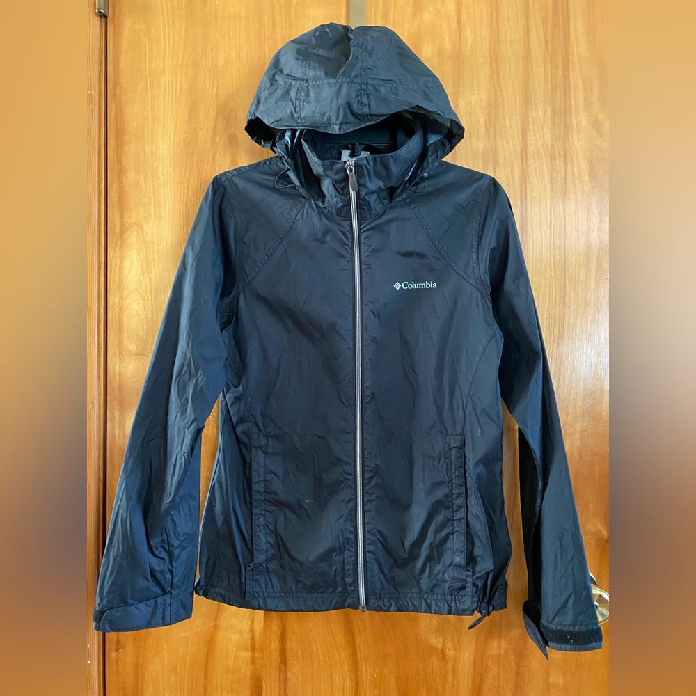 Columbia Sportswear Women's Zip Up Jacket Raincoat Hooded 69724 Back Size S
